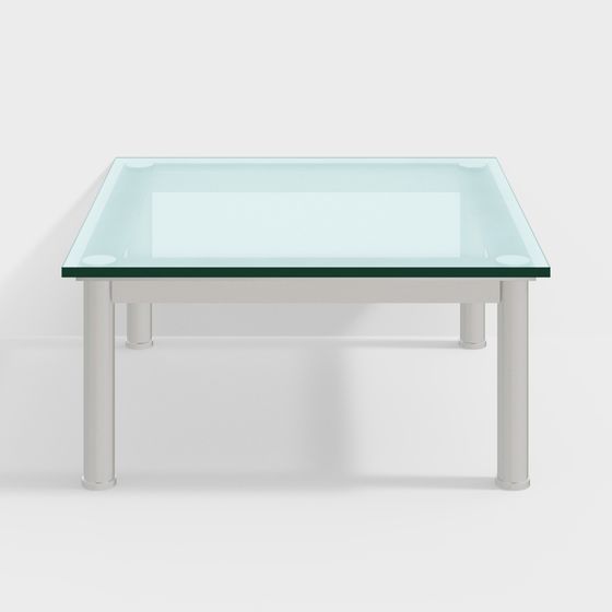 Modern Low-Poly Glass Table 3D model
