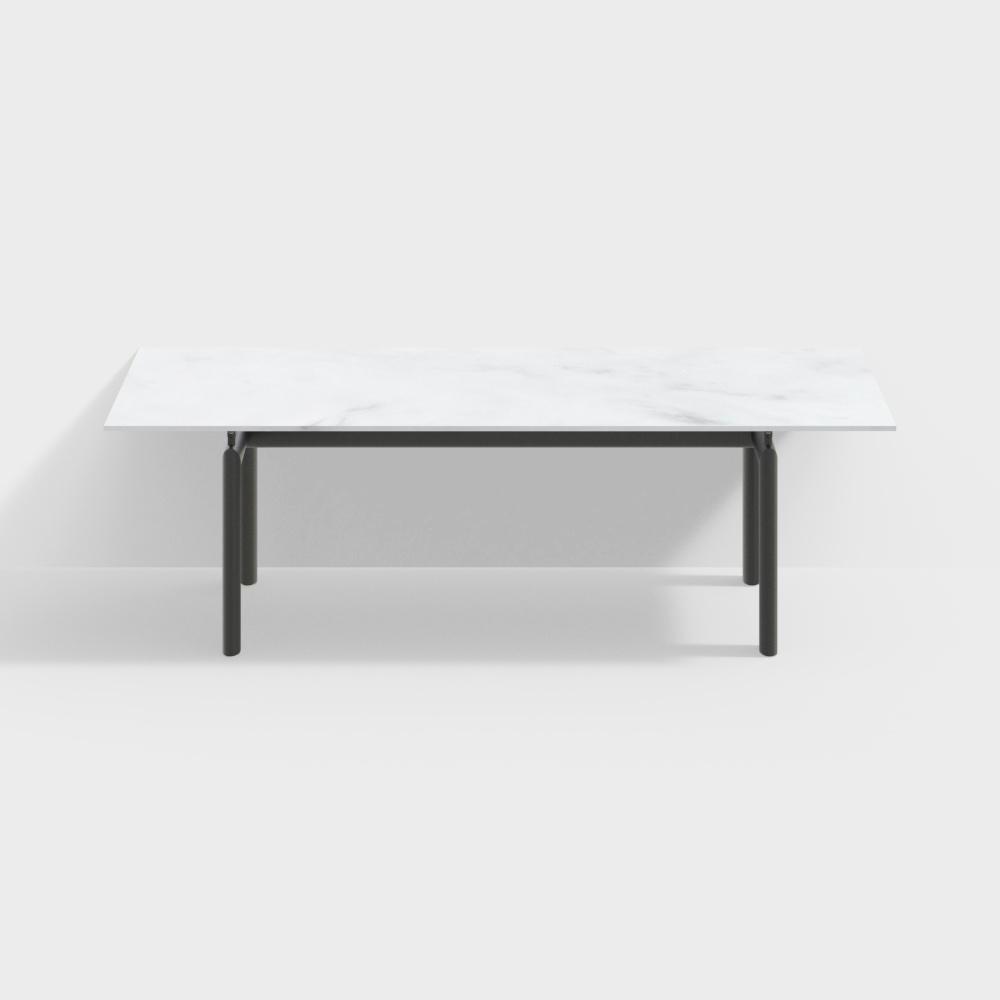 Cassina Table tube d avion glass White desk