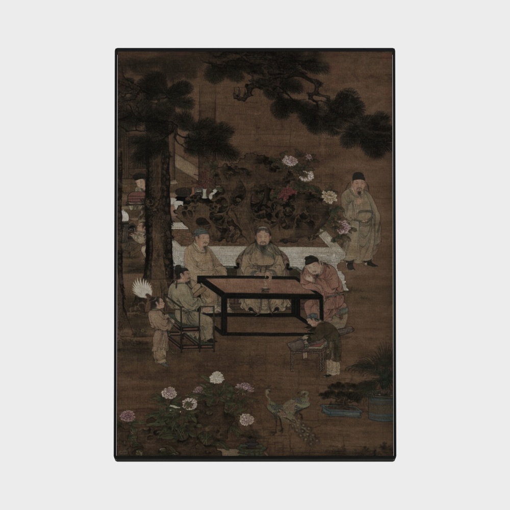 New Chinese-style Song-style Dining Room Decorative Painting