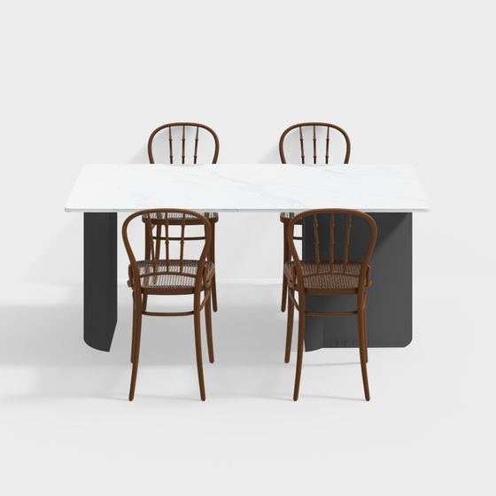 フレンチダイニングルームテーブルと椅子の組み合わせ