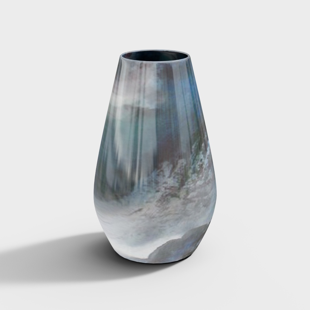 Unique Low-Polygon Vase 3D Model – Gradient Glass Design