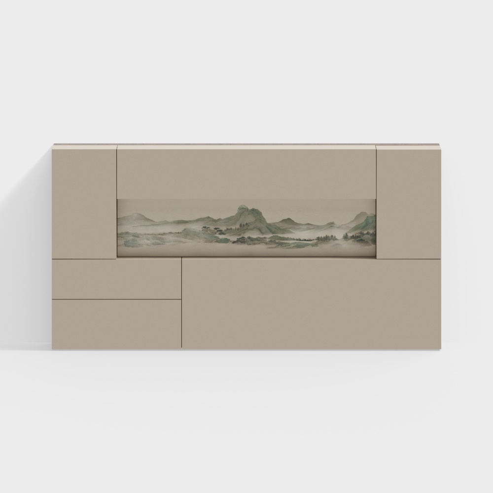 New Chinese living room background wall