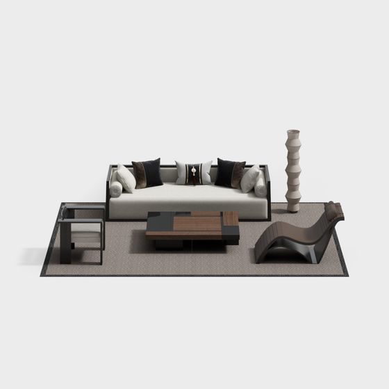 Urban Living Room 3D Model