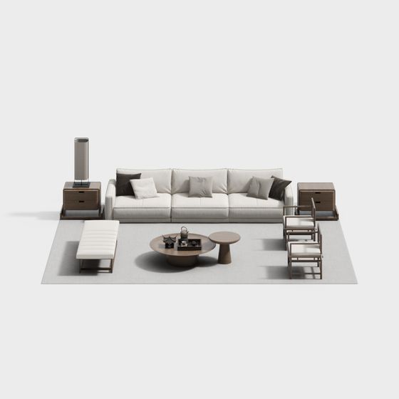 Stylish 3D Furniture Set for Modern Interiors