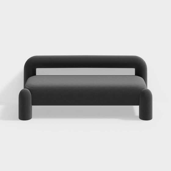 Stylish Low-Poly Sofa 3D model for Modern Interiors