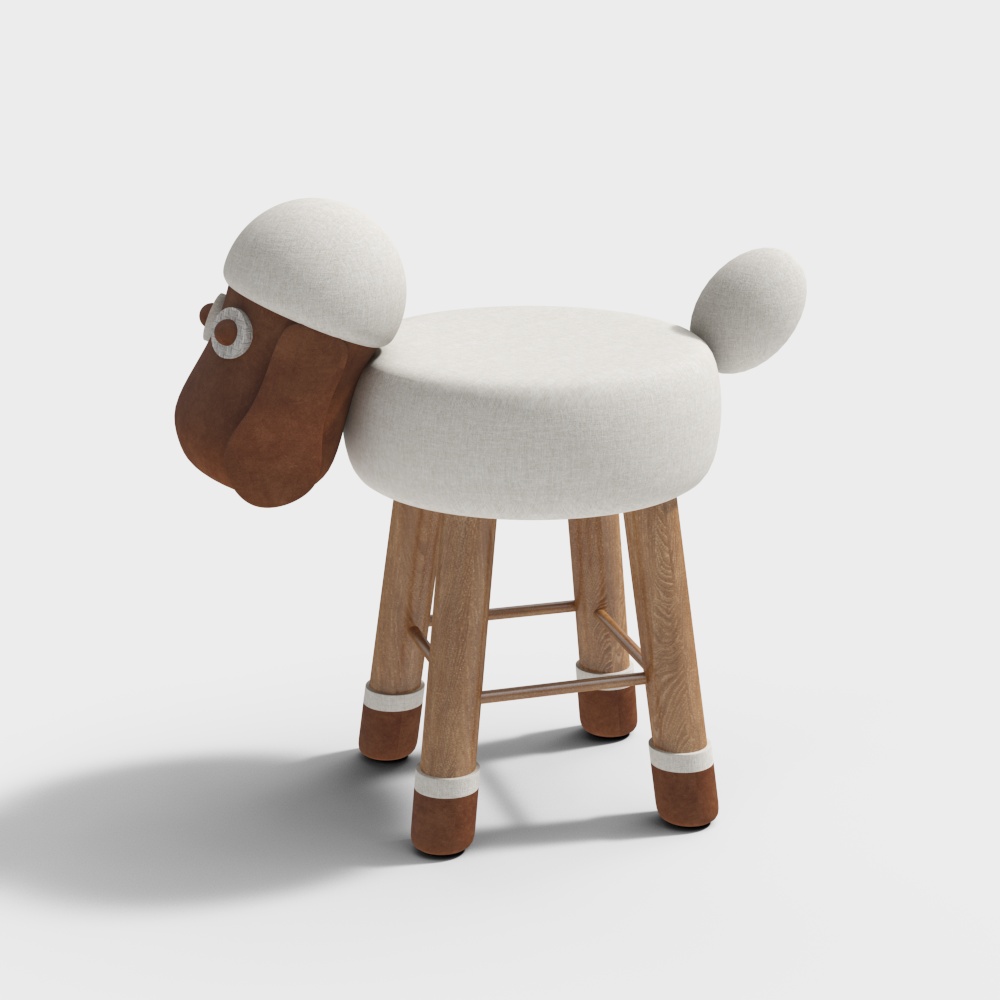 Tabouret agneau cartoon pour enfants