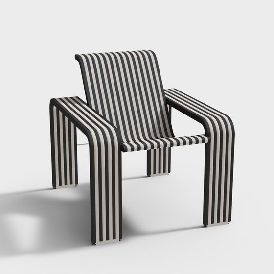 Chic Low-Poly Chair 3D model for Creative Spaces