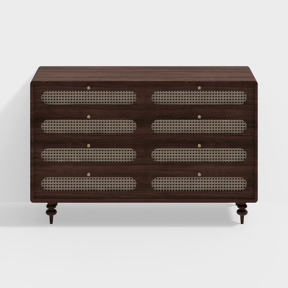 Vintage Style Storage Cabinet 3D model