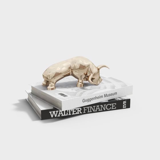 Golden Wall Street Bull 3D model