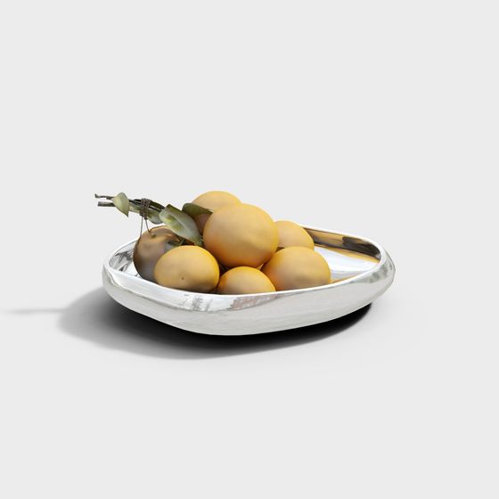 Fruit Bowl Low-Poly 3D model for Creative Projects