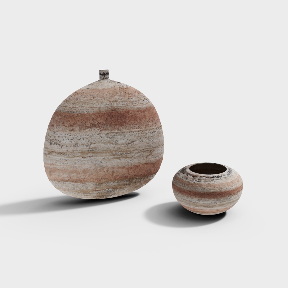 Celestial 3D Models – Low-Poly Marble Spheres