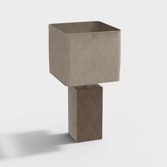Elegant Low-Poly Table Lamp 3D model
