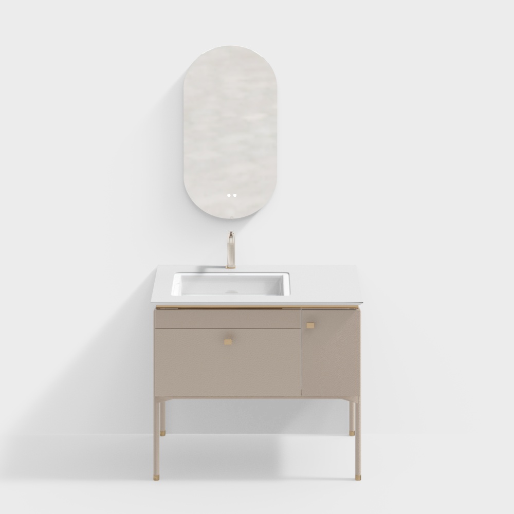 Cream air bathroom cabinet