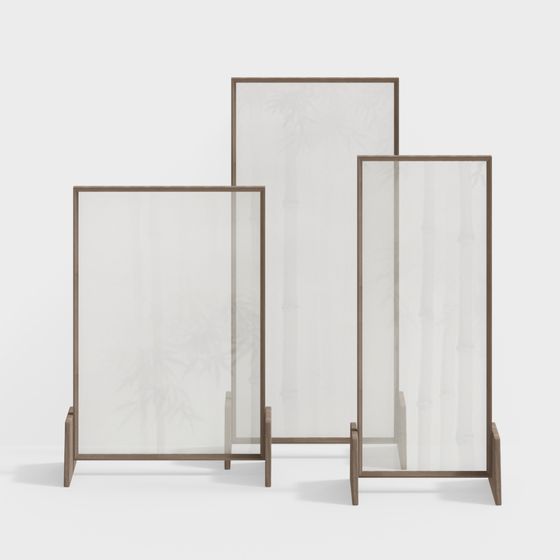 Bamboo Shadow Screen 3D model