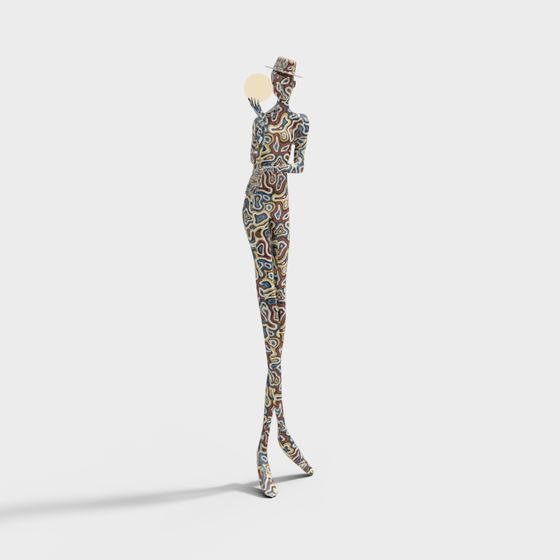 Unique Abstract Artist 3D Model