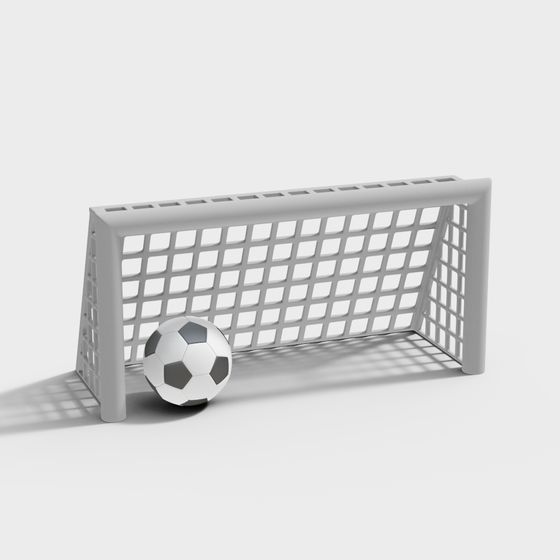 Stylish Low Poly Soccer Goal 3D model