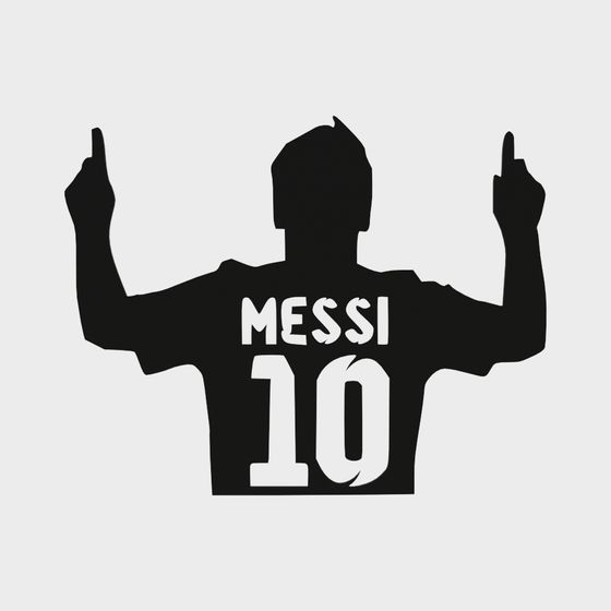 Messi 10 3D model - Minimalist Art Design