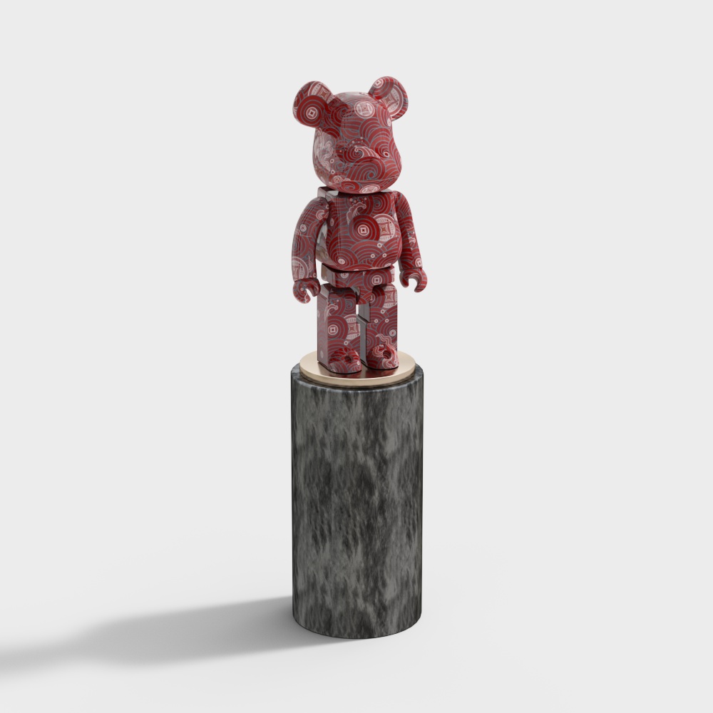 Violent bear tide play doll cartoon sculpture
