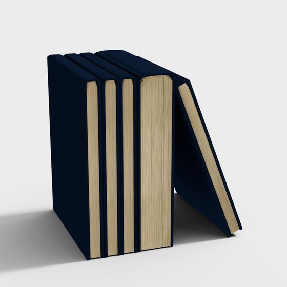 Elegant Blue Book 3D model for Creative Spaces