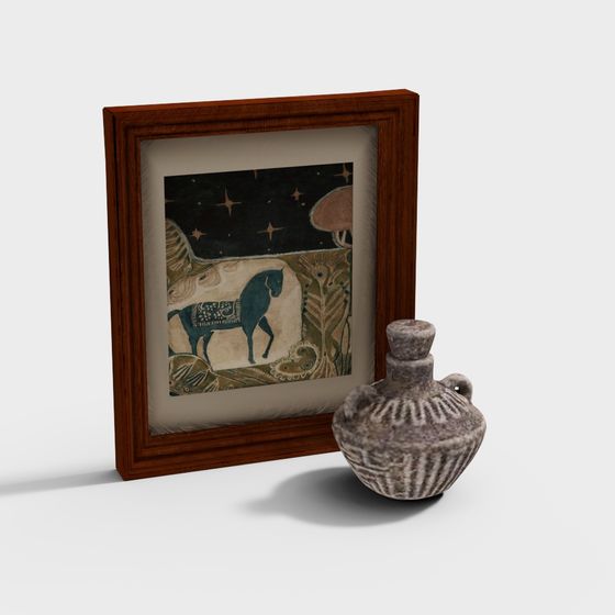 Low-Poly Vintage Art 3D Model