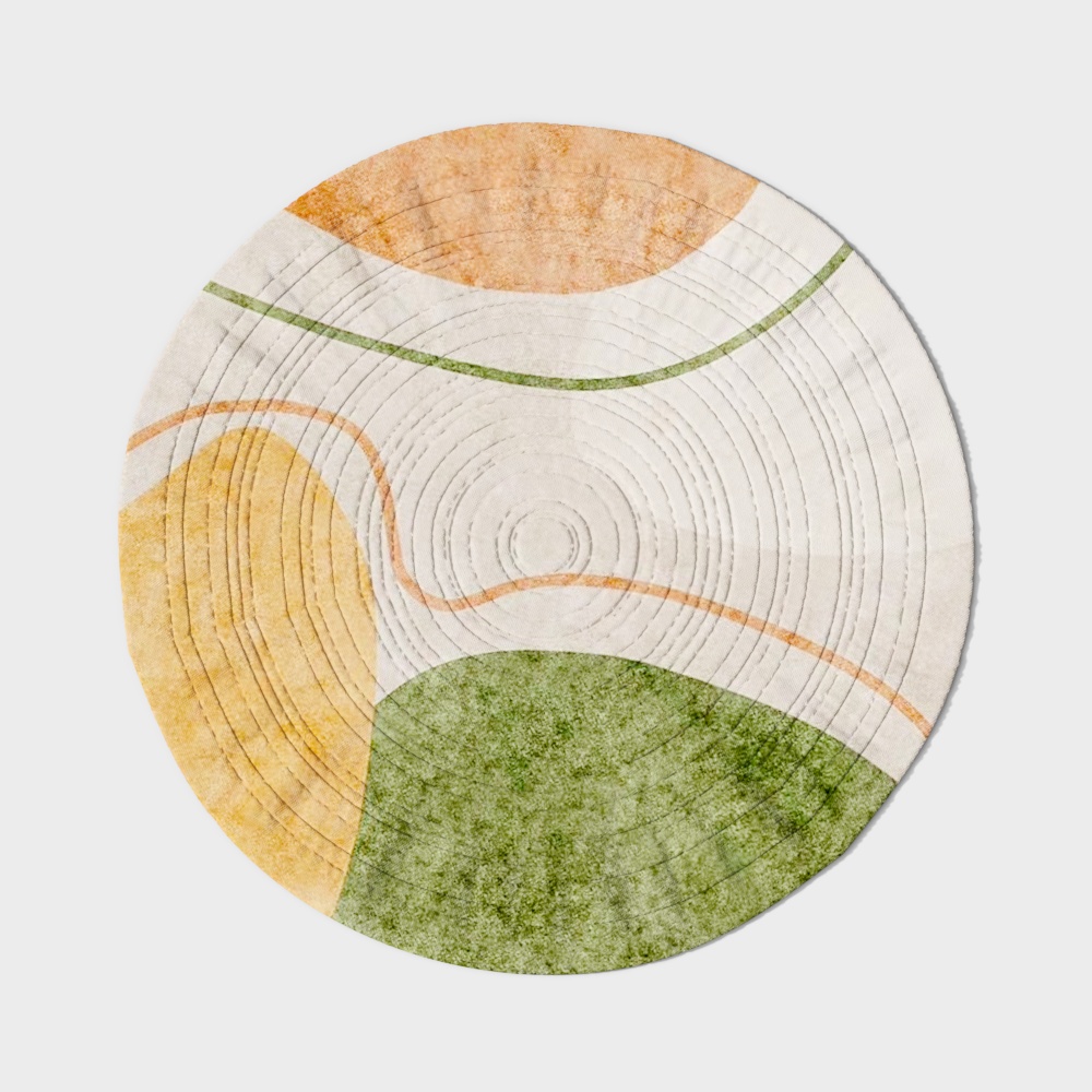 Modern abstract round carpet