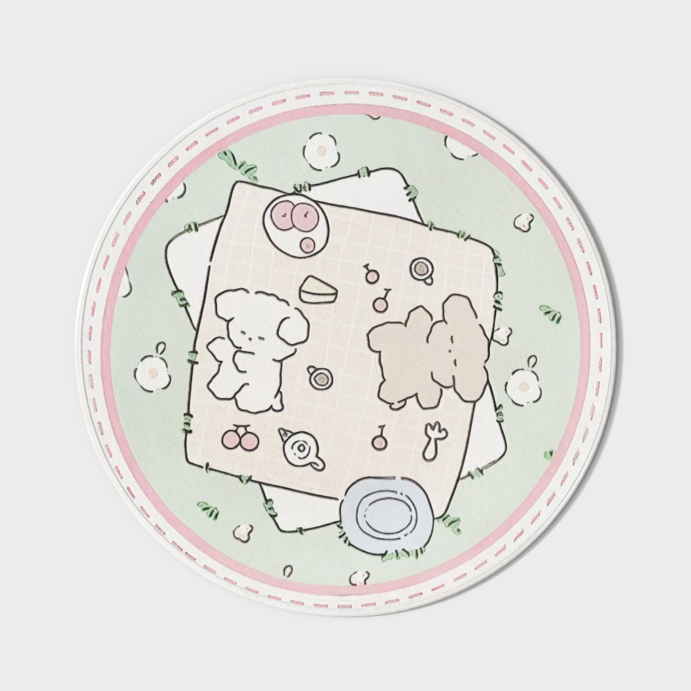 Thảm hoạt hình tròn cho trẻ em