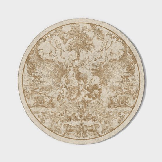 Wildlife Zoo Round Plate 3D model