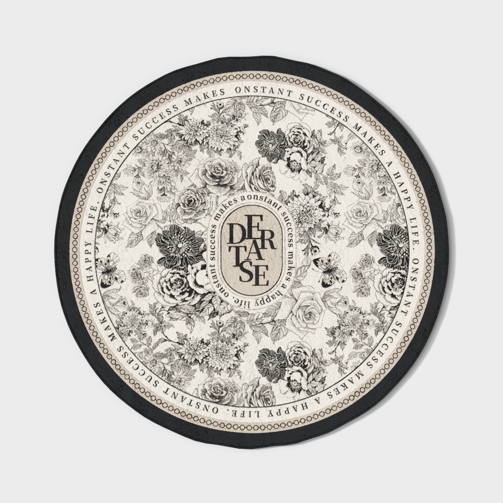 Simple European round carpet