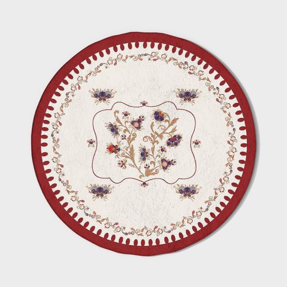 Vintage Low-Polygon Round Carpet 3D model