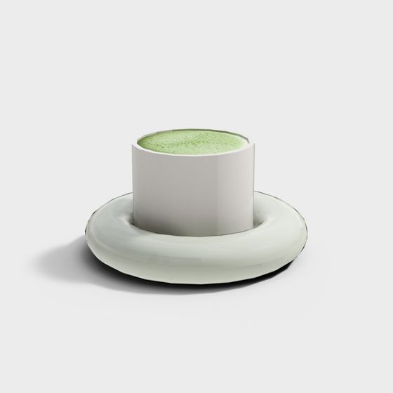 Matcha Latte Cup Set 3D model