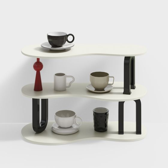 Sleek Low-Poly Coffee Table 3D Model