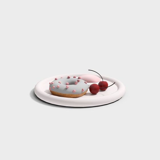 Donut and Cherry 3D model