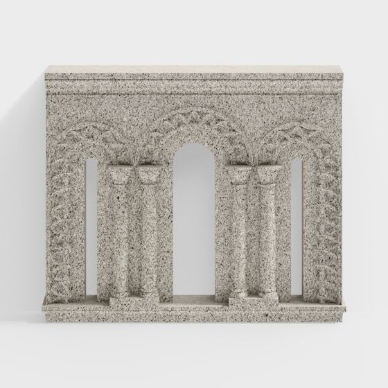Classic Roman Column 3D model with Low Poly and High Detail