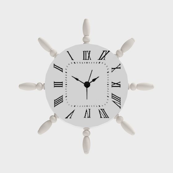 Nautical Ship's Wheel Clock 3D model