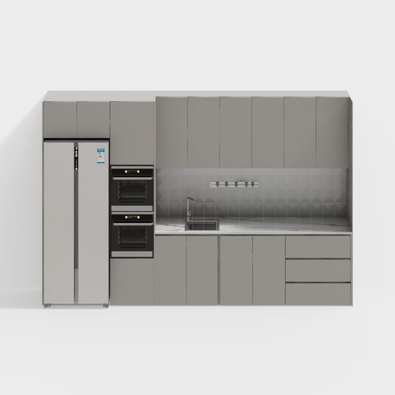 Contemporary Kitchen 3D model Design