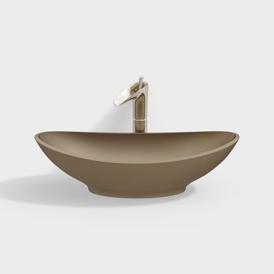 Stylish Low-Polygon Washbasin 3D model for Modern Interiors