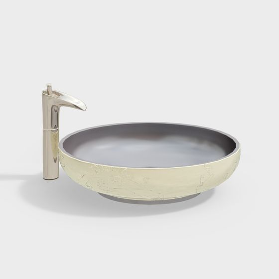 Elegant Washbasin 3D model for Modern Aesthetics