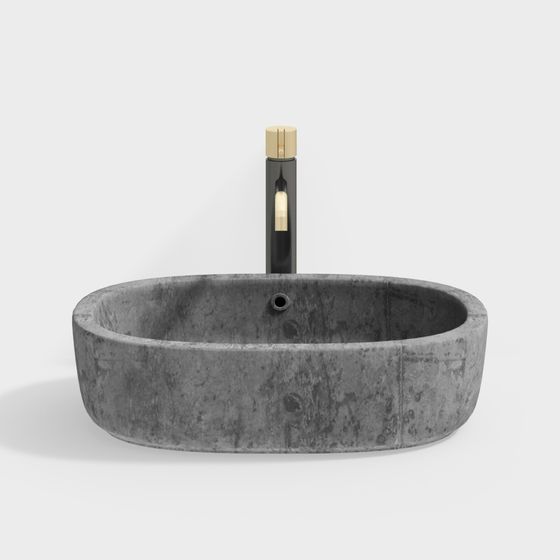 Elegant Low-Poly Sink 3D model for Creative Designs