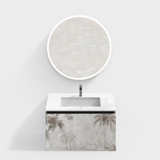 Elegant Bathroom Cabinet 3D model for Contemporary Spaces