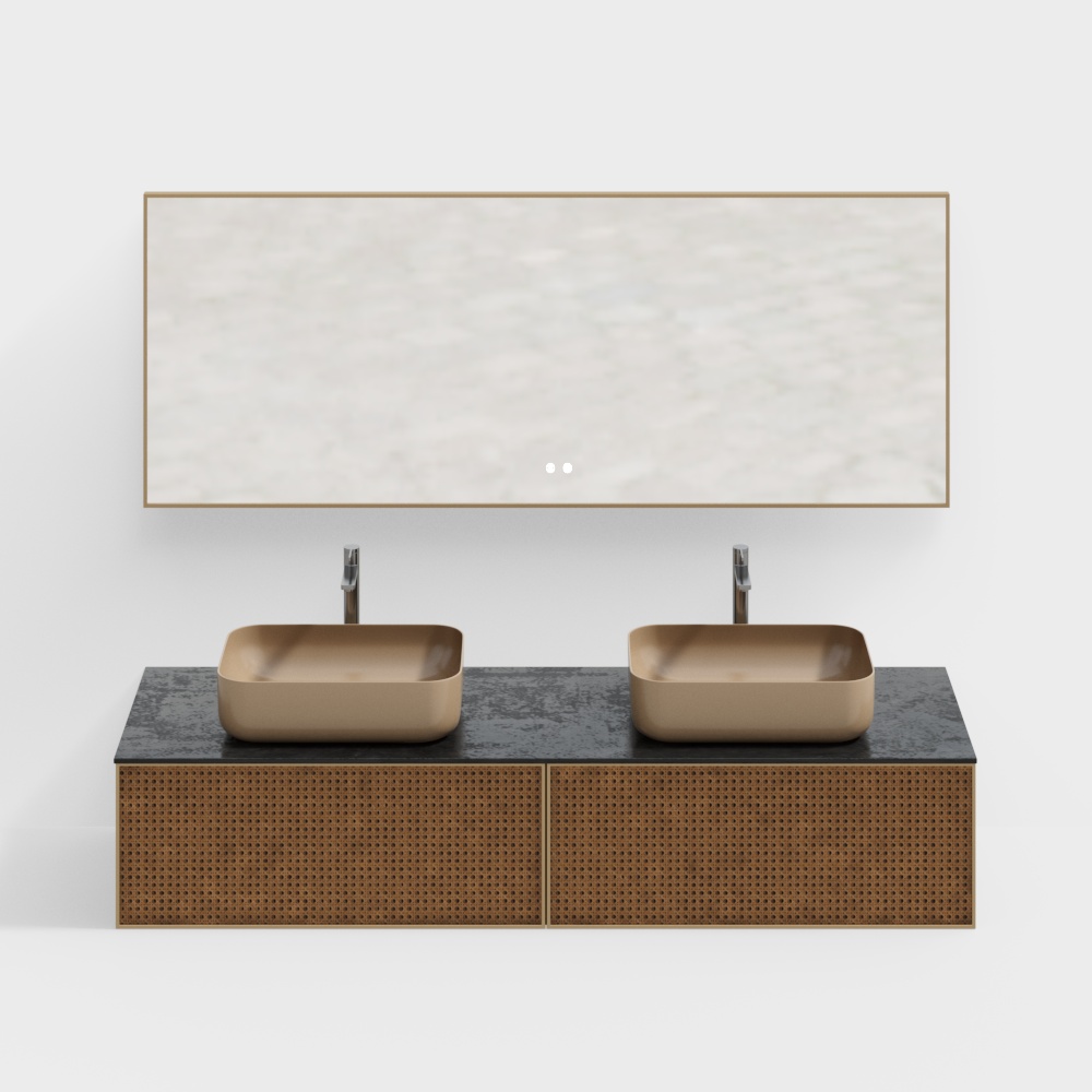 Moderne Badezimmer Schrank mit Doppelwaschbecken