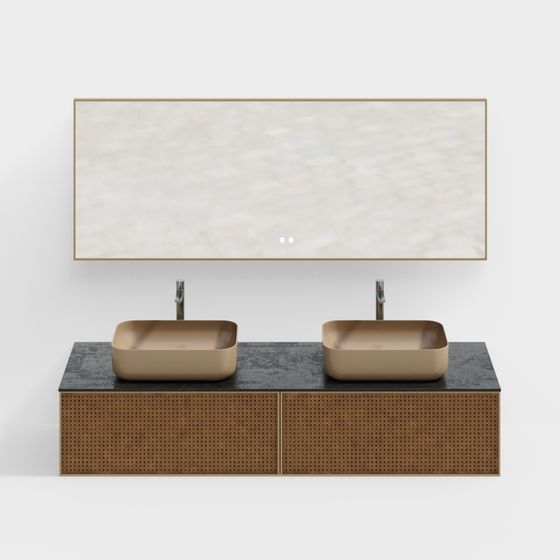 Moderne Badezimmer Schrank mit Doppelwaschbecken