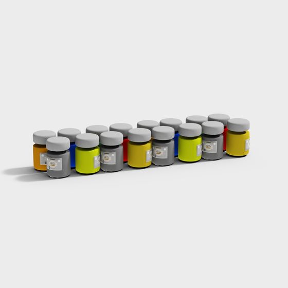 Stunning 3D Model of Color Cans