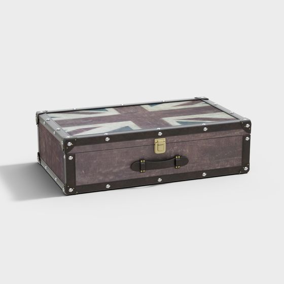 Vintage-Inspired 3D Luggage Suitcase Model