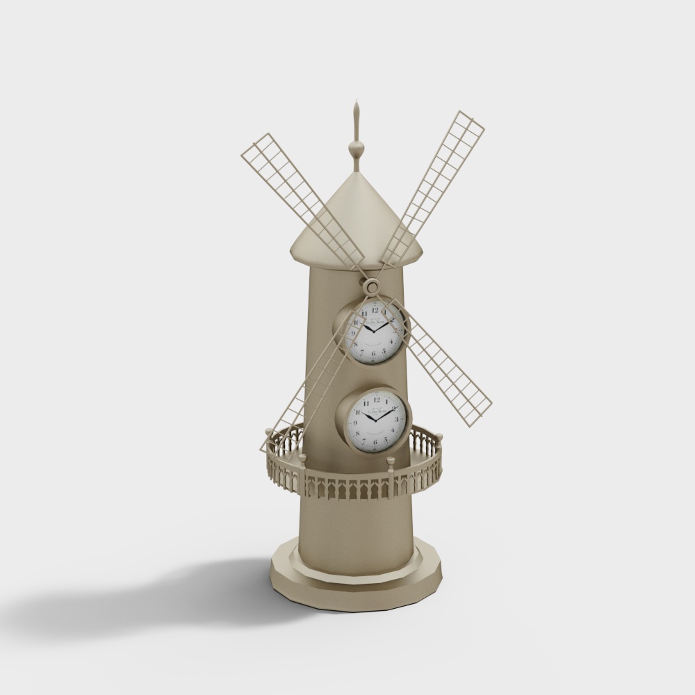 Charming 3D Windmill Model for Creative Designs