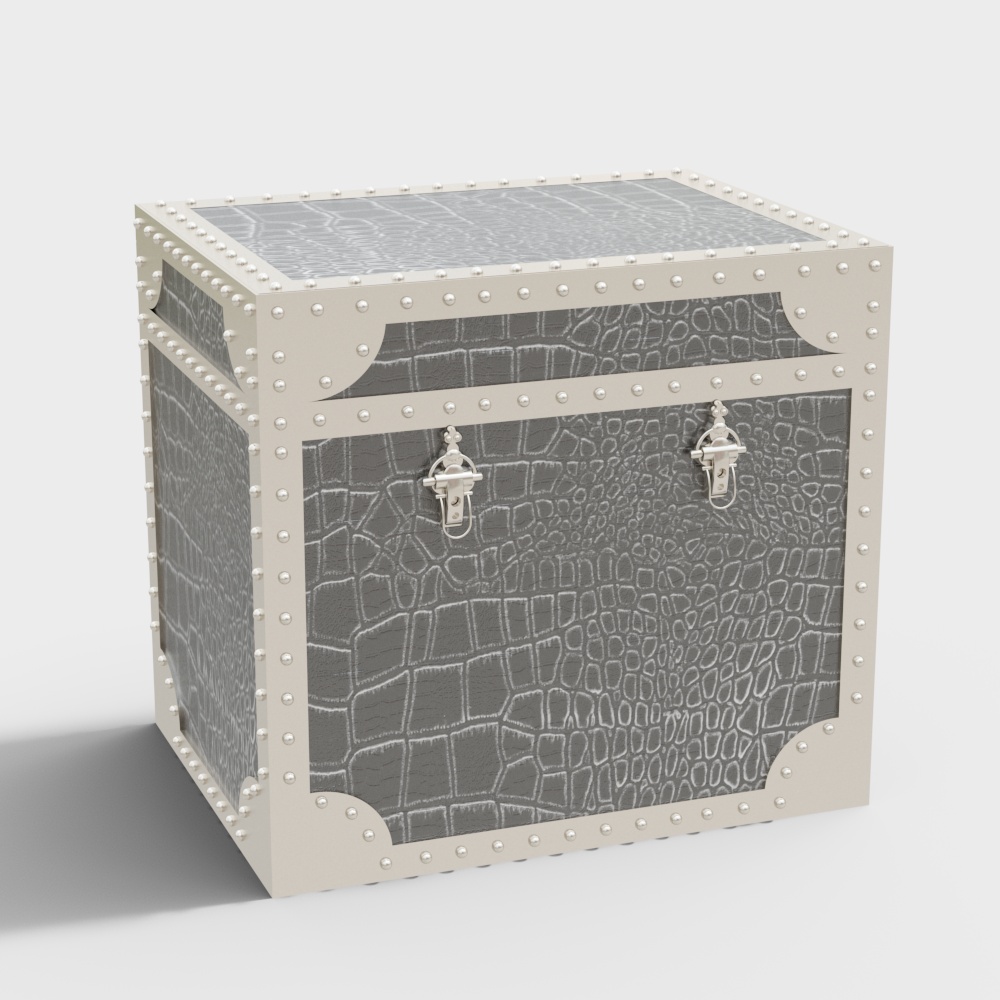 Alligator leather storage box