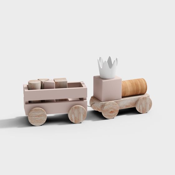 Playful Train 3D model for Childhood Dreams