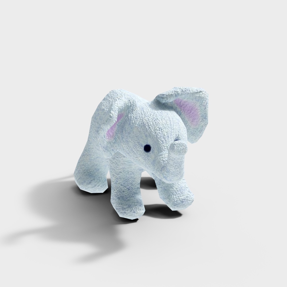Cute Low-Poly Elephant 3D Model for Kids' Rooms