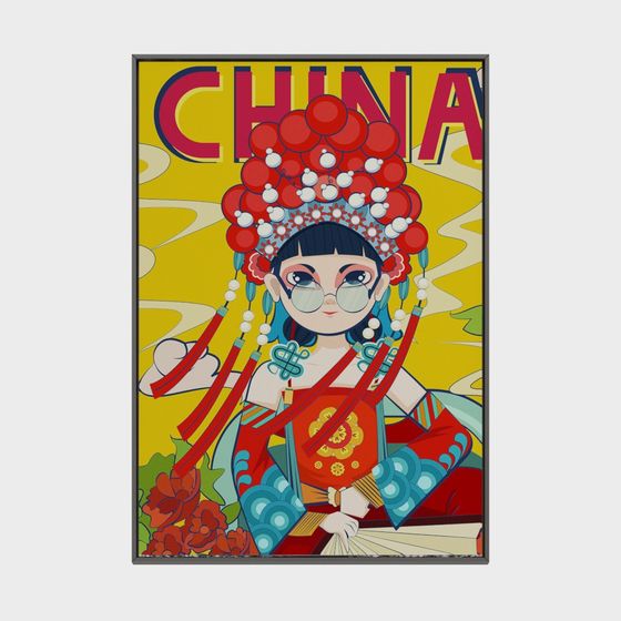 China Beauty 3D model for Cultural Projects