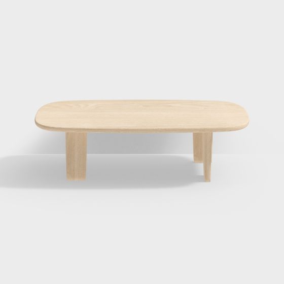 Elegant Oval Wood Table 3D model for Creative Projects