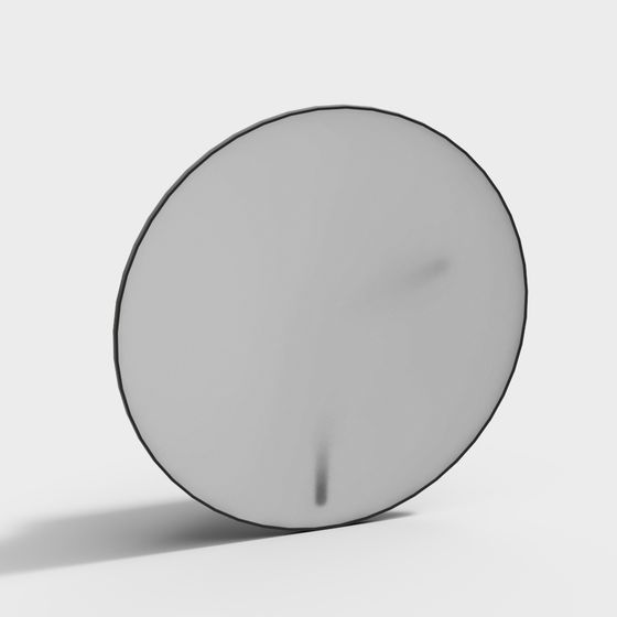 Elegant Round Mirror 3D model